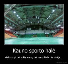Kauno sporto halė - Galit statyt bet kokią areną, bet mano širdis liks Halėje...