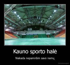 Kauno sporto halė - Niekada nepamiršim savo namų