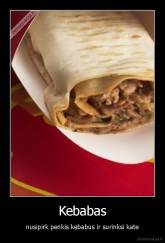 Kebabas - nusipirk penkis kebabus ir surinksi kate