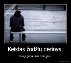 Keistas žodžių derinys: - Buvęs geriausias draugas...