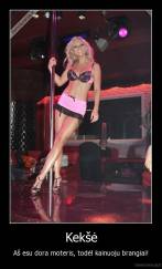 Kekšė - Aš esu dora moteris, todėl kainuoju brangiai!