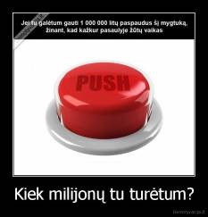 Kiek milijonų tu turėtum? - 