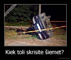 Kiek toli skrisite šiemet?  - 