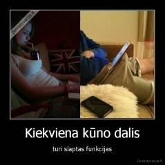 Kiekviena kūno dalis - turi slaptas funkcijas