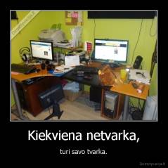 Kiekviena netvarka, - turi savo tvarka.