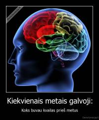 Kiekvienais metais galvoji: - Koks buvau kvailas prieš metus