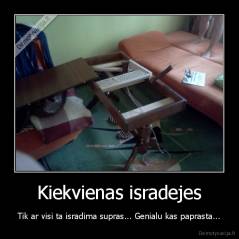 Kiekvienas isradejes - Tik ar visi ta isradima supras... Genialu kas paprasta...