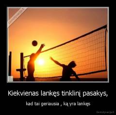 Kiekvienas lankęs tinklinį pasakys, - kad tai geriausia , ką yra lankęs