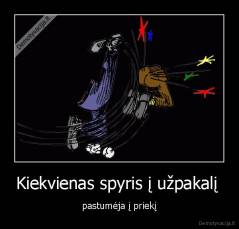 Kiekvienas spyris į užpakalį  - pastumėja į priekį
