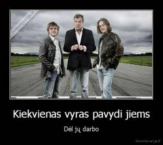 Kiekvienas vyras pavydi jiems - Dėl jų darbo