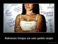 Kiekvienas žmogus yra savo garbės sargas - 