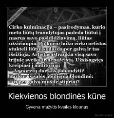 Kiekvienos blondinės kūne - Gyvena mažytis kvailas klounas