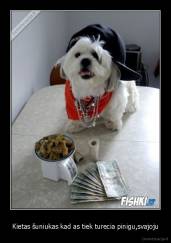 Kietas šuniukas kad as tiek turecia pinigu,svajoju - 