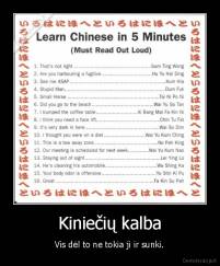 Kiniečių kalba - Vis dėl to ne tokia ji ir sunki.
