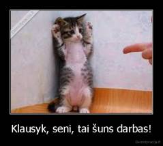 Klausyk, seni, tai šuns darbas! - 