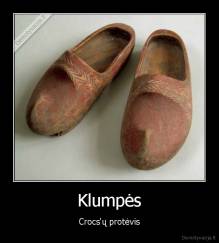 Klumpės - Crocs'ų protėvis