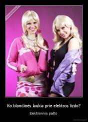Ko blondinės laukia prie elektros lizdo? - Elektroninio pašto 