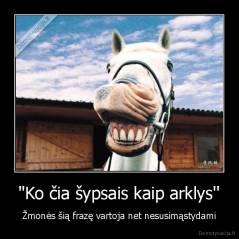 ''Ko čia šypsais kaip arklys'' - Žmonės šią frazę vartoja net nesusimąstydami