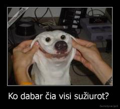 Ko dabar čia visi sužiurot?  - 