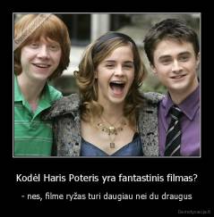 Kodėl Haris Poteris yra fantastinis filmas? - - nes, filme ryžas turi daugiau nei du draugus