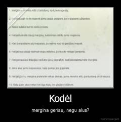 Kodėl - mergina geriau, negu alus?