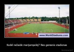 Kodėl nežaidė marijampolėj? Nes geresnis stadionas - 