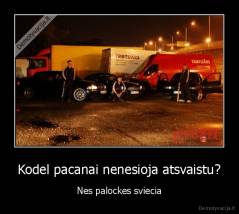 Kodel pacanai nenesioja atsvaistu? - Nes palockes sviecia