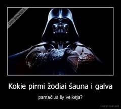 Kokie pirmi žodiai šauna i galva - pamačius šy veikėja?