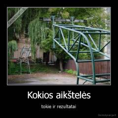 Kokios aikštelės - tokie ir rezultatai