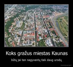 Koks gražus miestas Kaunas - būtų jei ten negyventų tiek daug urodų