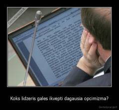 Koks lidzeris gales ikvepti dagausia opcimizma? - 