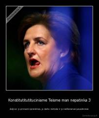 Konstitutitutituciniame Teisme man nepatinka 3 - dalykai: jo priimami sprendimai, jo darbo metodai ir jo neištariamas pavadinimas