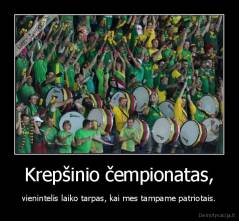 Krepšinio čempionatas, - vienintelis laiko tarpas, kai mes tampame patriotais.