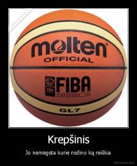 Krepšinis - Jo nemėgsta kurie nežino ką reiškia