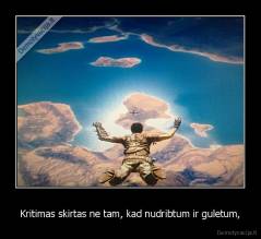 Kritimas skirtas ne tam, kad nudribtum ir guletum, - 