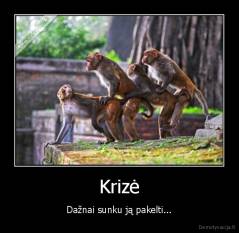 Krizė - Dažnai sunku ją pakelti...