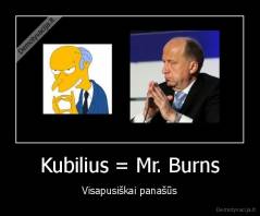 Kubilius = Mr. Burns - Visapusiškai panašūs