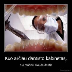 Kuo arčiau dantisto kabinetas, - tuo mažiau skauda dantis