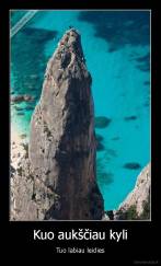 Kuo aukščiau kyli - Tuo labiau leidies