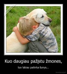 Kuo daugiau pažįstu žmones, - tuo labiau patinka šunys...