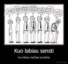 Kuo labiau sensti - tuo labiau keičiasi poreikiai