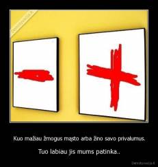 Kuo mažiau žmogus mąsto arba žino savo privalumus. - Tuo labiau jis mums patinka..