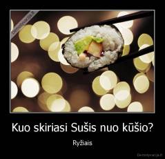 Kuo skiriasi Sušis nuo kūšio? - Ryžiais