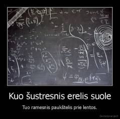 Kuo šustresnis erelis suole - Tuo ramesnis paukštelis prie lentos.