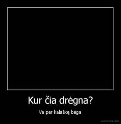 Kur čia drėgna? - Va per kalaškę bėga