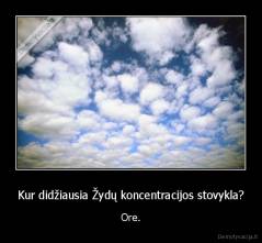 Kur didžiausia Žydų koncentracijos stovykla? - Ore.