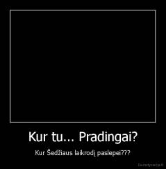 Kur tu... Pradingai? - Kur Šedžiaus laikrodį paslepei???