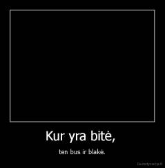 Kur yra bitė,  - ten bus ir blakė.