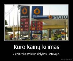 Kuro kainų kilimas - Vienintelis stabilus dalykas Lietuvoje.