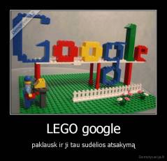 LEGO google - paklausk ir ji tau sudėlios atsakymą